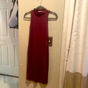 Burgundy sleeveless dress
